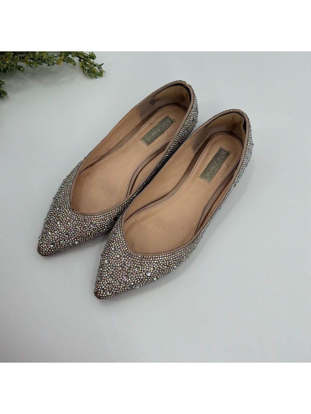 Betsey Johnson Rhinestone Flats Womens Size 10